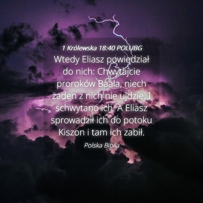 Picture 04 - 1 Królewska 18:40 POLUBG - Wtedy Eliasz powiedział do nich: Chwytajcie - Bible Verse Picture