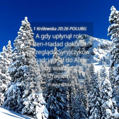 Picture 04 - 1 Królewska 20:26 POLUBG - A gdy upłynął rok, Ben-Hadad dokonał - Bible Verse Picture