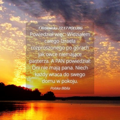 Picture 04 - 1 Królewska 22:17 POLUBG - Powiedział więc: Widziałem całego Izraela - Bible Verse Picture