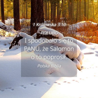 Picture 04 - 1 Królewska 3:10 POLUBG - I spodobało się to PANU, że Salomon o to - Bible Verse Picture