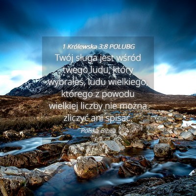 Picture 04 - 1 Królewska 3:8 POLUBG - Twój sługa jest wśród twego ludu, który - Bible Verse Picture