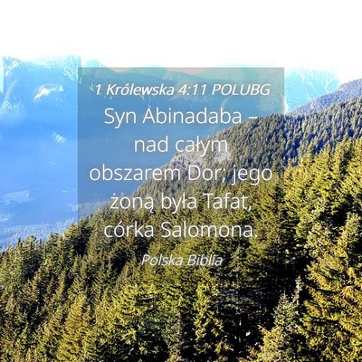 Picture 04 - 1 Królewska 4:11 POLUBG - Syn Abinadaba – nad całym obszarem Dor; jego - Bible Verse Picture