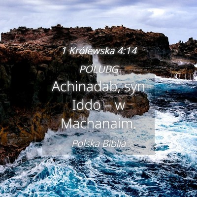 Picture 04 - 1 Królewska 4:14 POLUBG - Achinadab, syn Iddo – w - Bible Verse Picture