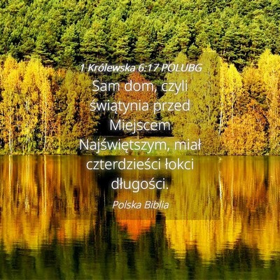 Picture 04 - 1 Królewska 6:17 POLUBG - Sam dom, czyli świątynia przed Miejscem - Bible Verse Picture
