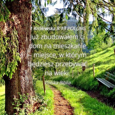 Picture 04 - 1 Królewska 8:13 POLUBG - Już zbudowałem ci dom na mieszkanie – - Bible Verse Picture