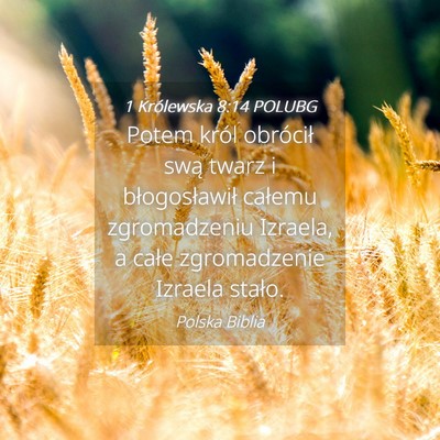 Picture 04 - 1 Królewska 8:14 POLUBG - Potem król obrócił swą twarz i błogosławił - Bible Verse Picture