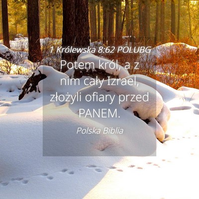 Picture 04 - 1 Królewska 8:62 POLUBG - Potem król, a z nim cały Izrael, złożyli - Bible Verse Picture