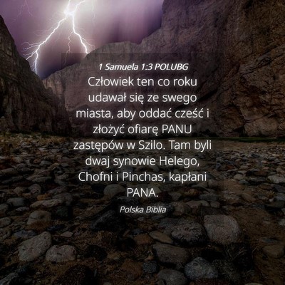 Picture 04 - 1 Samuela 1:3 POLUBG - Człowiek ten co roku udawał się ze swego - Bible Verse Picture