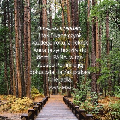 Picture 04 - 1 Samuela 1:7 POLUBG - I tak Elkana czynił każdego roku, a ilekroć - Bible Verse Picture
