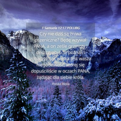 Picture 04 - 1 Samuela 12:17 POLUBG - Czy nie dziś są żniwa pszeniczne? Będę - Bible Verse Picture
