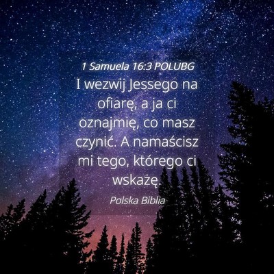 Picture 04 - 1 Samuela 16:3 POLUBG - I wezwij Jessego na ofiarę, a ja ci oznajmię, - Bible Verse Picture