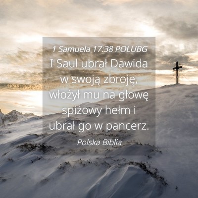 Picture 04 - 1 Samuela 17:38 POLUBG - I Saul ubrał Dawida w swoją zbroję, włożył - Bible Verse Picture