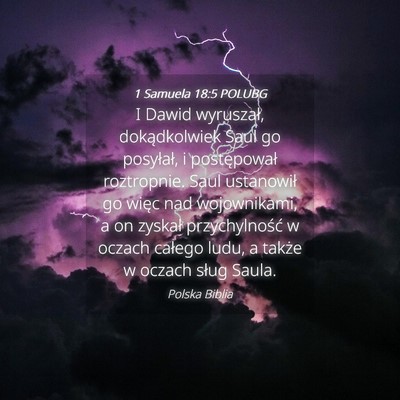 Picture 04 - 1 Samuela 18:5 POLUBG - I Dawid wyruszał, dokądkolwiek Saul go - Bible Verse Picture