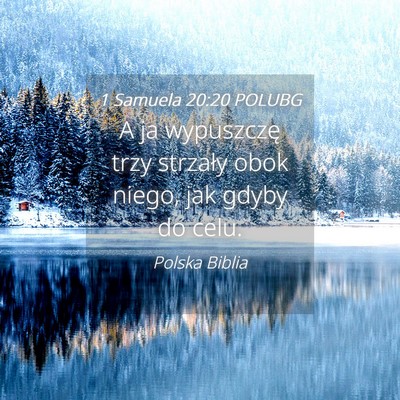 Picture 04 - 1 Samuela 20:20 POLUBG - A ja wypuszczę trzy strzały obok niego, jak - Bible Verse Picture