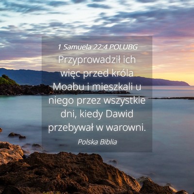Picture 04 - 1 Samuela 22:4 POLUBG - Przyprowadził ich więc przed króla Moabu i - Bible Verse Picture