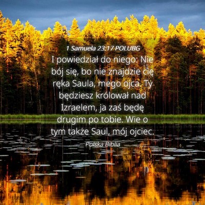 Picture 04 - 1 Samuela 23:17 POLUBG - I powiedział do niego: Nie bój się, bo nie - Bible Verse Picture