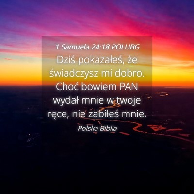Picture 04 - 1 Samuela 24:18 POLUBG - Dziś pokazałeś, że świadczysz mi dobro. - Bible Verse Picture