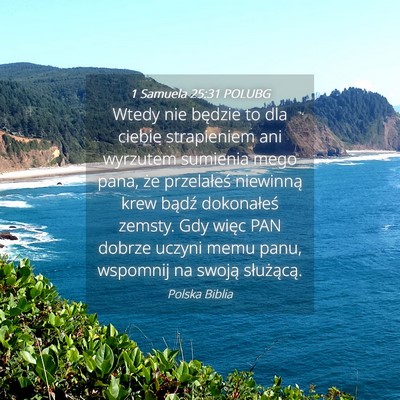Picture 04 - 1 Samuela 25:31 POLUBG - Wtedy nie będzie to dla ciebie strapieniem ani - Bible Verse Picture