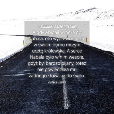 Picture 04 - 1 Samuela 25:36 POLUBG - A gdy Abigail wróciła do Nabala, oto wyprawiał - Bible Verse Picture
