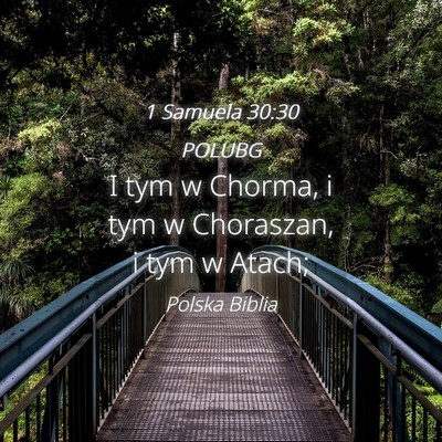 Picture 04 - 1 Samuela 30:30 POLUBG - I tym w Chorma, i tym w Choraszan, i tym w - Bible Verse Picture