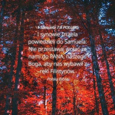 Picture 04 - 1 Samuela 7:8 POLUBG - I synowie Izraela powiedzieli do Samuela: Nie - Bible Verse Picture