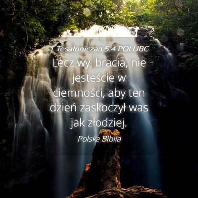 Picture 04 - 1 Tesaloniczan 5:4 POLUBG - Lecz wy, bracia, nie jesteście w ciemności, aby - Bible Verse Picture