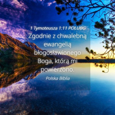 Picture 04 - 1 Tymoteusza 1:11 POLUBG - Zgodnie z chwalebną ewangelią błogosławionego - Bible Verse Picture