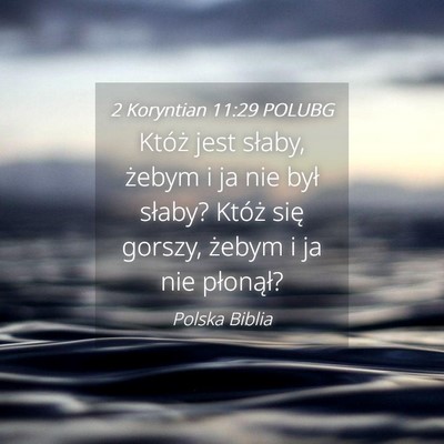 Picture 04 - 2 Koryntian 11:29 POLUBG - Któż jest słaby, żebym i ja nie był słaby? - Bible Verse Picture