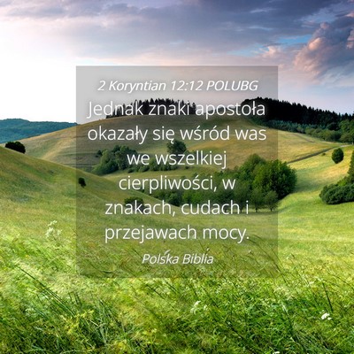 Picture 04 - 2 Koryntian 12:12 POLUBG - Jednak znaki apostoła okazały się wśród was - Bible Verse Picture