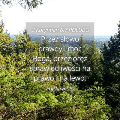 Picture 04 - 2 Koryntian 6:7 POLUBG - Przez słowo prawdy i moc Boga, przez oręż - Bible Verse Picture
