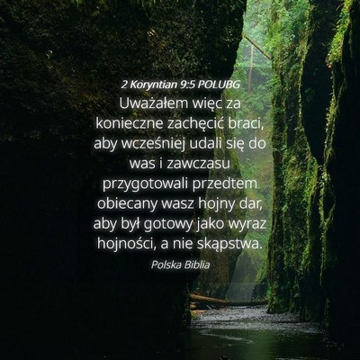 Picture 04 - 2 Koryntian 9:5 POLUBG - Uważałem więc za konieczne zachęcić braci, - Bible Verse Picture