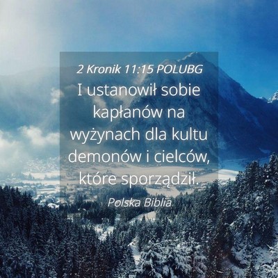 Picture 04 - 2 Kronik 11:15 POLUBG - I ustanowił sobie kapłanów na wyżynach dla - Bible Verse Picture