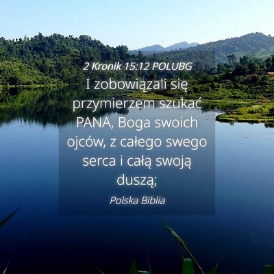 Picture 04 - 2 Kronik 15:12 POLUBG - I zobowiązali się przymierzem szukać PANA, - Bible Verse Picture