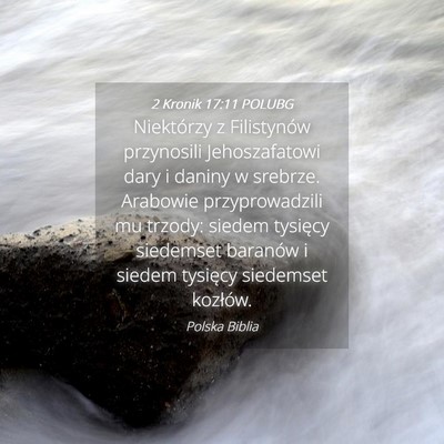 Picture 04 - 2 Kronik 17:11 POLUBG - Niektórzy z Filistynów przynosili Jehoszafatowi - Bible Verse Picture