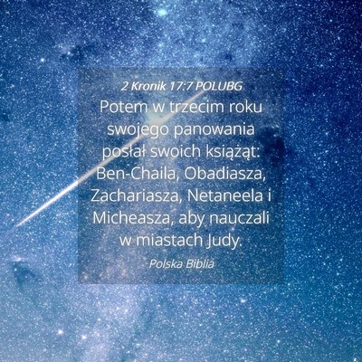 Picture 04 - 2 Kronik 17:7 POLUBG - Potem w trzecim roku swojego panowania posłał - Bible Verse Picture