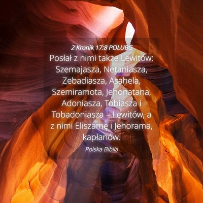Picture 04 - 2 Kronik 17:8 POLUBG - Posłał z nimi także Lewitów: Szemajasza, - Bible Verse Picture