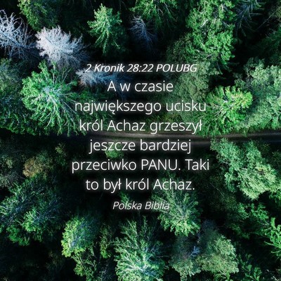 Picture 04 - 2 Kronik 28:22 POLUBG - A w czasie największego ucisku król Achaz - Bible Verse Picture
