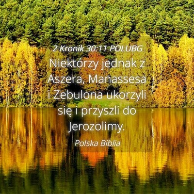Picture 04 - 2 Kronik 30:11 POLUBG - Niektórzy jednak z Aszera, Manassesa i Zebulona - Bible Verse Picture