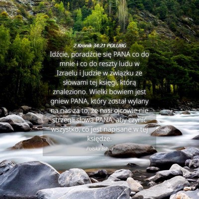 Picture 04 - 2 Kronik 34:21 POLUBG - Idźcie, poradźcie się PANA co do mnie i co do - Bible Verse Picture