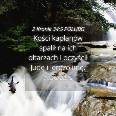 Picture 04 - 2 Kronik 34:5 POLUBG - Kości kapłanów spalił na ich ołtarzach i - Bible Verse Picture