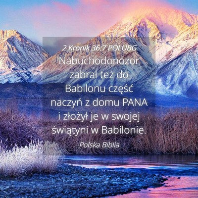 Picture 04 - 2 Kronik 36:7 POLUBG - Nabuchodonozor zabrał też do Babilonu część - Bible Verse Picture