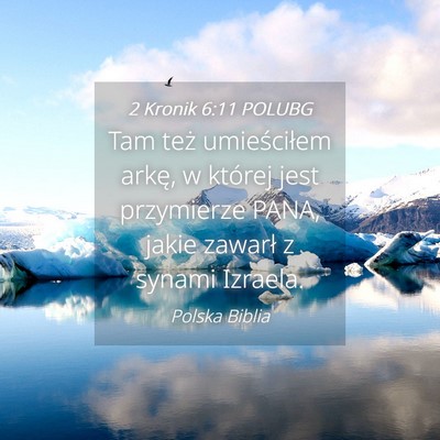 Picture 04 - 2 Kronik 6:11 POLUBG - Tam też umieściłem arkę, w której jest - Bible Verse Picture
