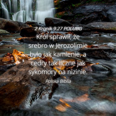Picture 04 - 2 Kronik 9:27 POLUBG - Król sprawił, że srebro w Jerozolimie było - Bible Verse Picture