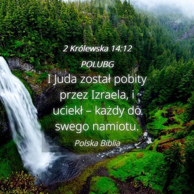 Picture 04 - 2 Królewska 14:12 POLUBG - I Juda został pobity przez Izraela, i uciekł - Bible Verse Picture