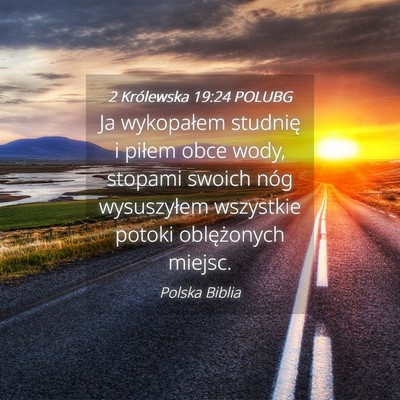 Picture 04 - 2 Królewska 19:24 POLUBG - Ja wykopałem studnię i piłem obce wody, - Bible Verse Picture