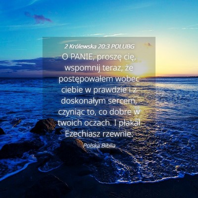 Picture 04 - 2 Królewska 20:3 POLUBG - O PANIE, proszę cię, wspomnij teraz, że - Bible Verse Picture