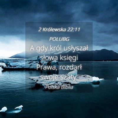 Picture 04 - 2 Królewska 22:11 POLUBG - A gdy król usłyszał słowa księgi Prawa, - Bible Verse Picture