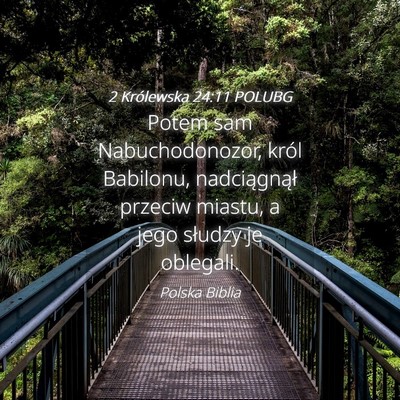Picture 04 - 2 Królewska 24:11 POLUBG - Potem sam Nabuchodonozor, król Babilonu, - Bible Verse Picture