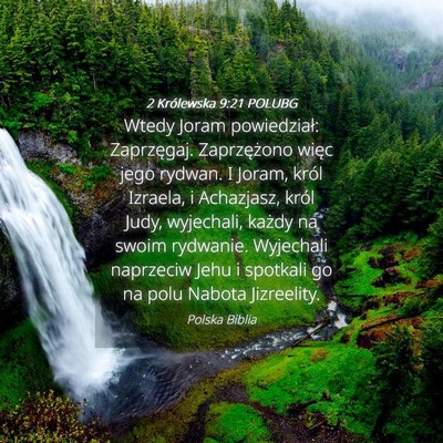 Picture 04 - 2 Królewska 9:21 POLUBG - Wtedy Joram powiedział: Zaprzęgaj. Zaprzężono - Bible Verse Picture