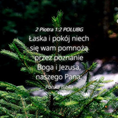 Picture 04 - 2 Piotra 1:2 POLUBG - Łaska i pokój niech się wam pomnożą przez - Bible Verse Picture